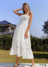 White Lace Boho Maxi Dress Dyani